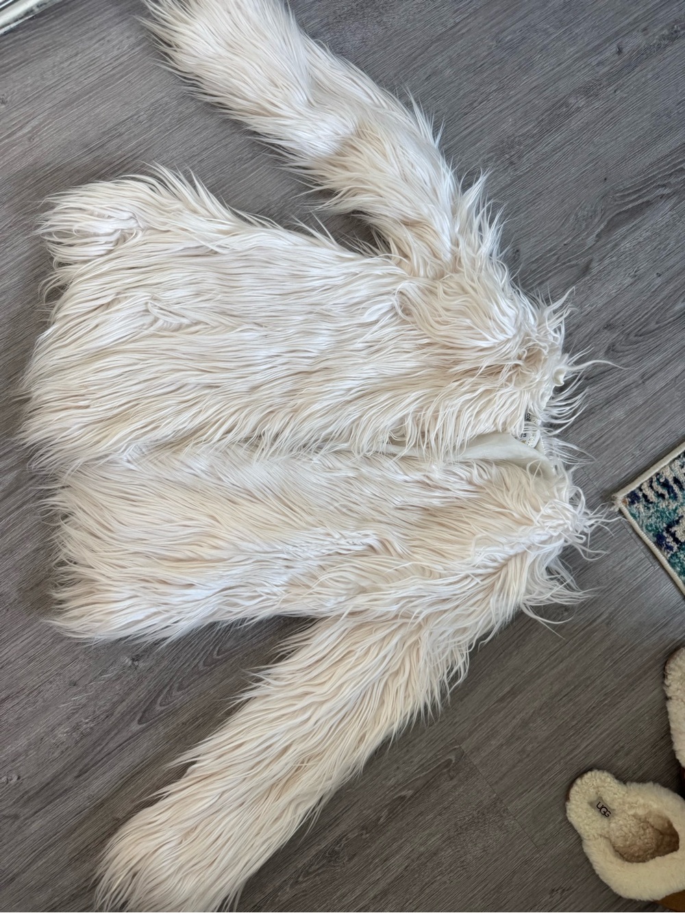 Kids Faux Fur Jacket in Cream - Cozy Stylish Outerwear